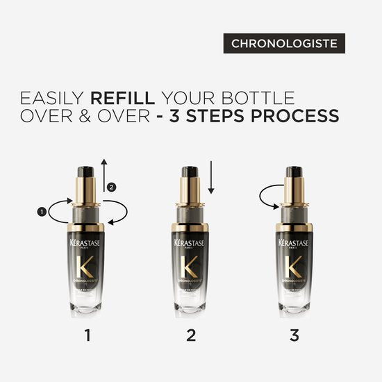 Kérastase Chronologiste L'Huile de Parfum Nachfüllbares Öl – Pflegendes Haarparfüm – Für alle Haartypen – 75 ml