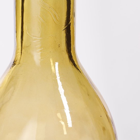 Mica Decorations Rioja Flaschenvase - H75 x Ø18 cm - Recyceltes Glas - Ocker