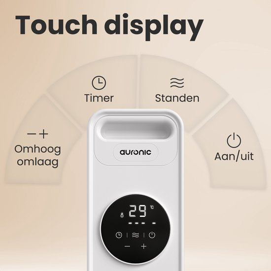 Auronic Olieradiator - Elektrisches Heizgerät - 2500W Heizgerät - Weiß