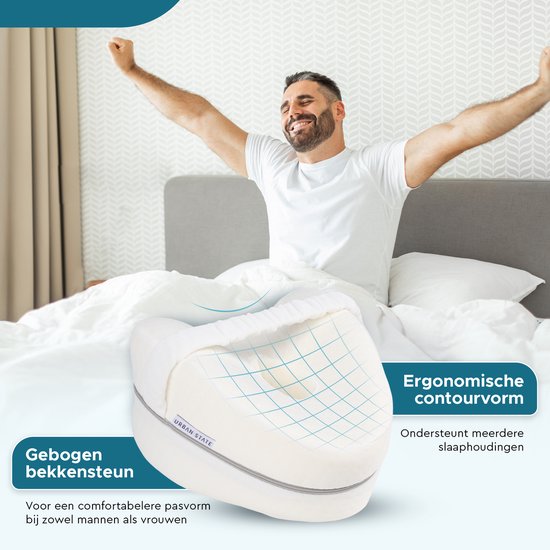 Urban State Orthopädisches Kniekissen - Ergonomisches Beinkissen - Haltungskorrektur - Seitenschläferkissen