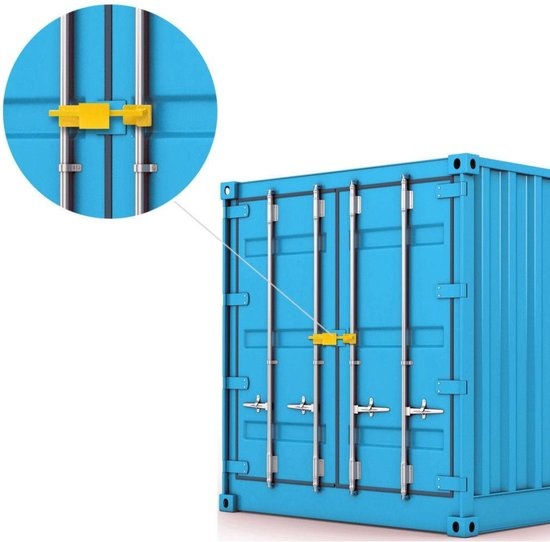 All Ride Containerschloss 5KG - Container- und Anhängerschloss - Verstellbar 23 bis 43 CM - Gehärteter Stahl - Inkl. 3 Ersatzschlüssel - Gelb