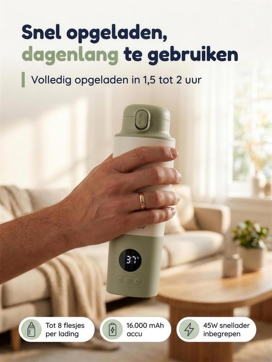 Numsy tragbarer Flaschenwärmer Heat & Go Pro – kabelloser Flaschenwärmer – Milchwärmer für Babys