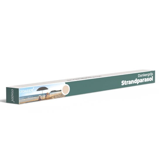 O’DADDY® Sonnenschirm-Set – Neigbar & verstellbar – Wasserdicht – UV-beständig – Mit Erdbohrer & Tragetasche – Strand, Garten & Balkon – 180 cm – Beige