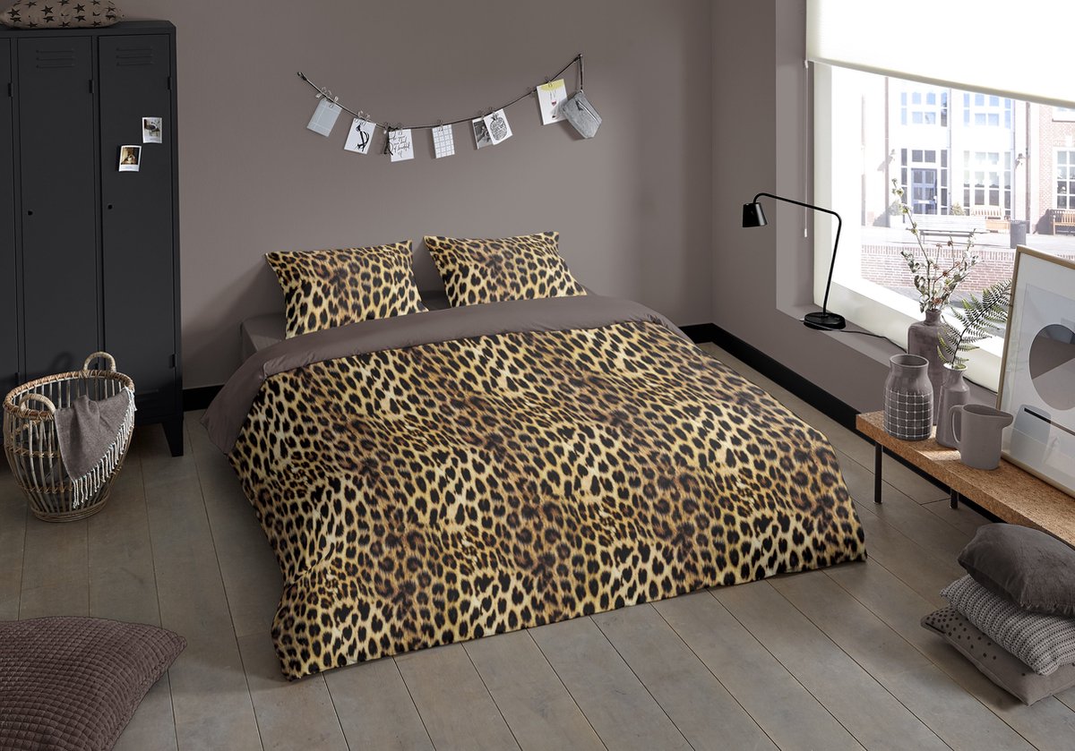 Pure Bettbezug "Leopard" - Braun - 140x200cm - Mikrofaser