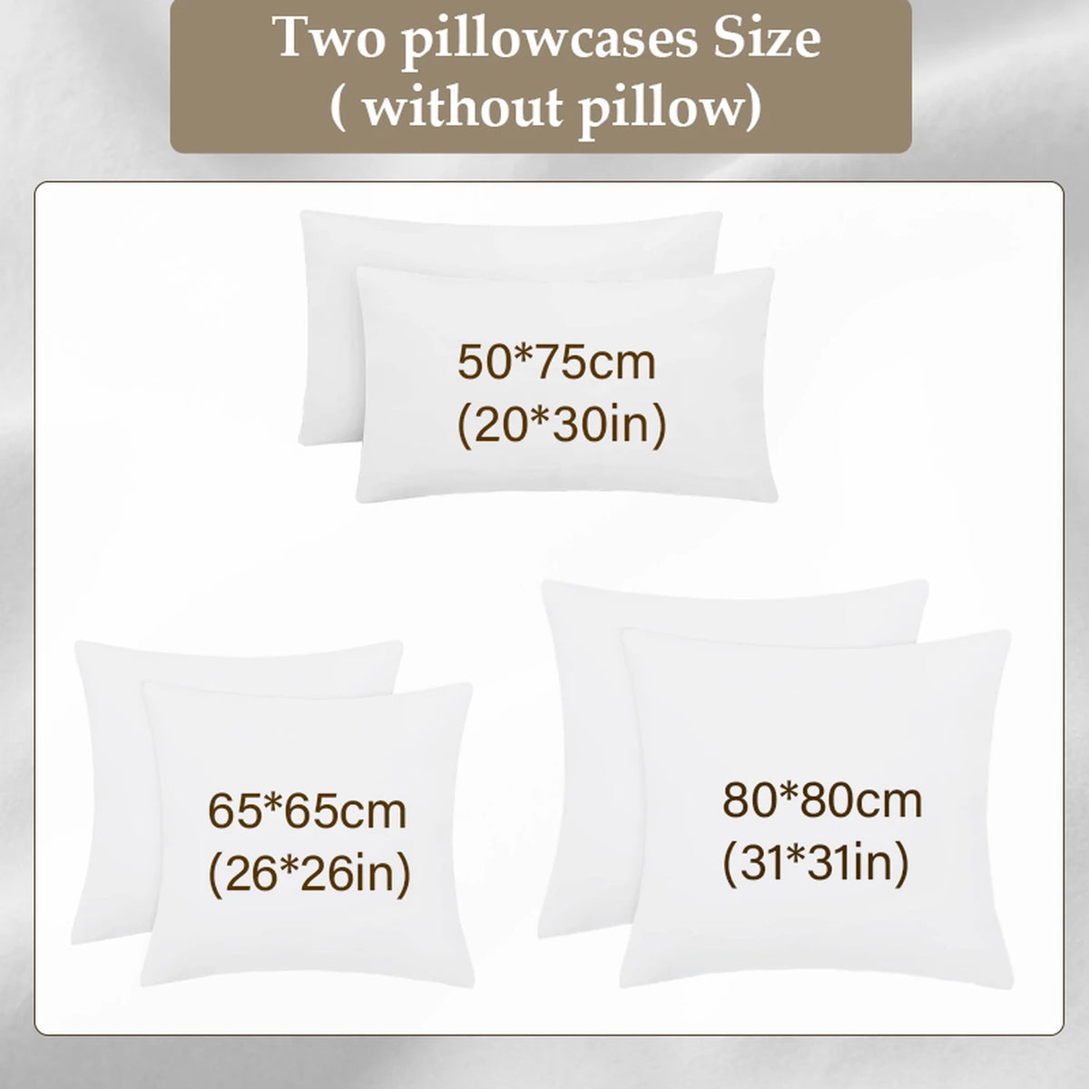 XLLX Basics Kissenbezüge 65 x 65 cm – 2er-Set – 100 % Baumwolle – Weiß