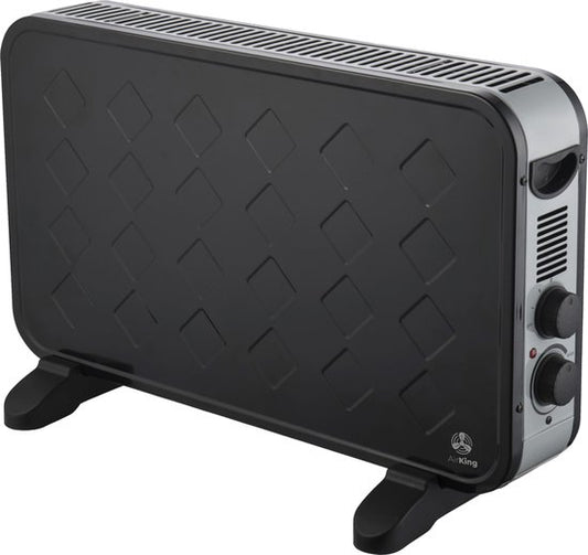 AirKing Elektrische Konvektorheizung - 1250/2000 Watt - Elektrische Konvektorheizung mit einstellbarem Thermostat - Elektrische Heizungen - Schwarz