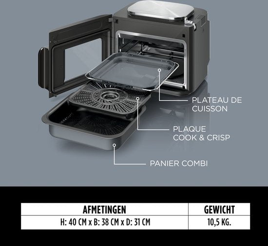 Ninja Combi 12-in-1-Multikocher, Backofen und Heißluftfritteuse – 12,5 Liter – Komplette Mahlzeiten in 15 Minuten – SFP700EU