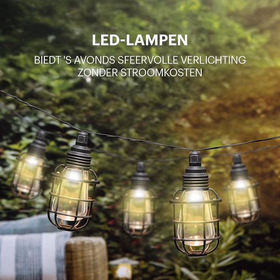 Gartenbeleuchtung Girlande - 3,8 m - Solar - Warm White LEDs