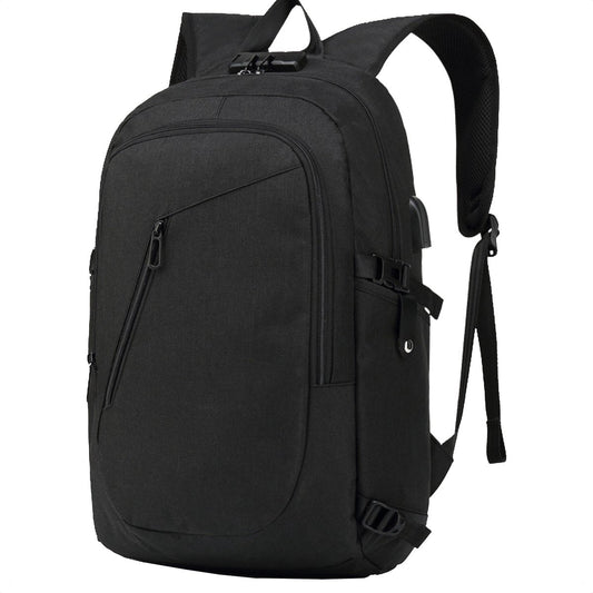 Anti-Diebstahl-Rucksack - Wasserdicht - Inklusive USB-Ladestation - 14 bis 15,6 Zoll - Schwarz