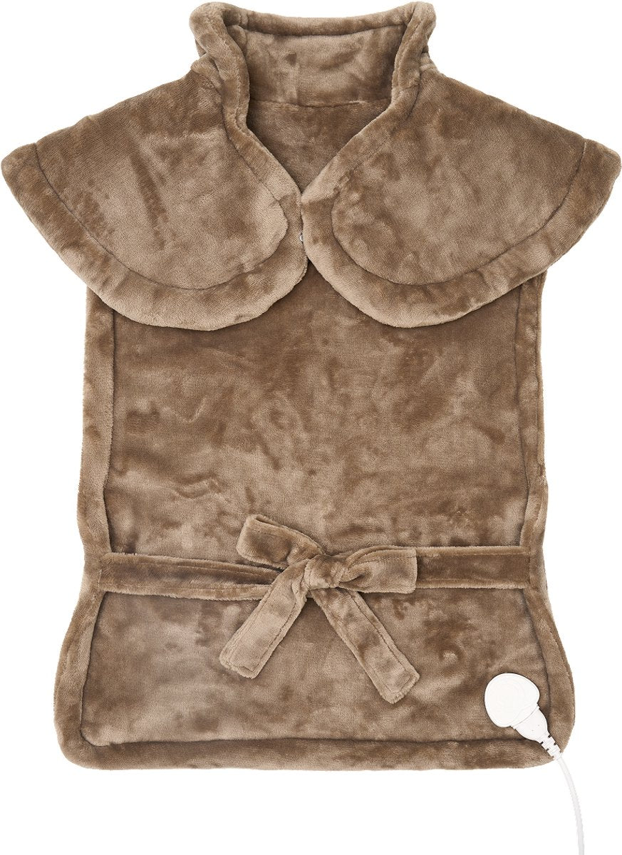 Auronic Elektrische Heizweste – Taupe – 60 x 85 cm – Beschwert, 9 Heizstufen, freihändig tragbar
