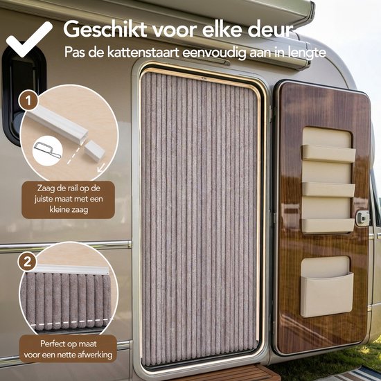 Brixy Fliegengitter – Katzenschwanz – 90 x 220 cm – 2 cm dicke Stränge – Grau