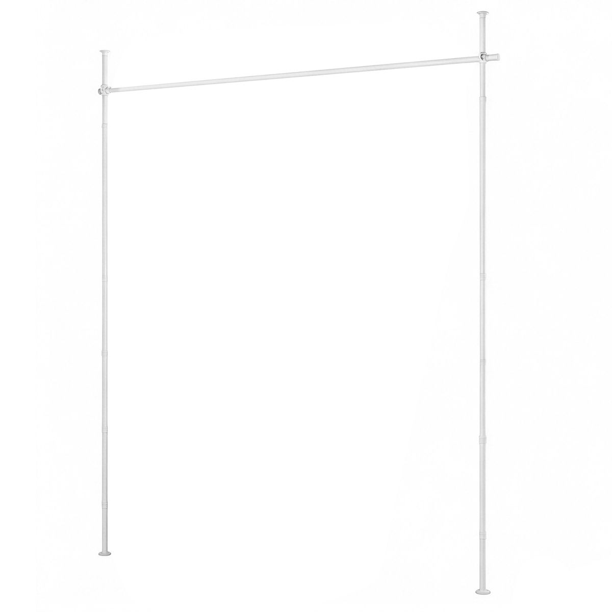 Coast Paravent-Vorhangstange – ohne Bohren – verstellbar 120–314 x 73–183 cm – weiß