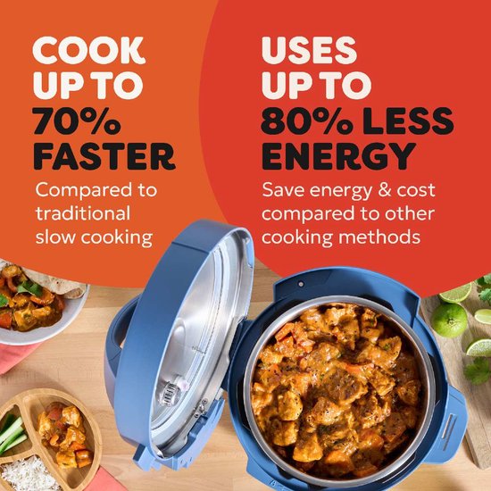 Instant Pot Classic Mini 3,8 l Multikocher „Daydream“ Blau – 7-in-1-Schnellkochtopf – Slow Cooker – Dampfgarer – Joghurtbereiter – Bis zu 4 Portionen – Kompaktes Design – Bis zu 70 % schnelleres Kochen