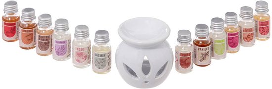 Atmosphera Duftöl-Fläschchen-Mix-Set, 12-teilig – Aromabrenner und 10-ml-Fläschchen – Duftbrenner