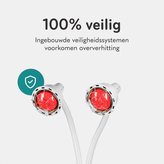 Soft & Silky Infrarotlampe 2 Köpfe - drehbar - Infrarot - Therapie - Decke - Lampe - Heizpaneel - Heizung