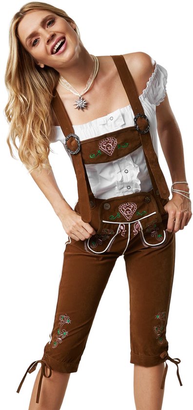 Dressforfun Lederhose Walchensee L - Faschingskostüm Halloween Kostüm Faschingskostüm Karneval Partykleidung - 302822