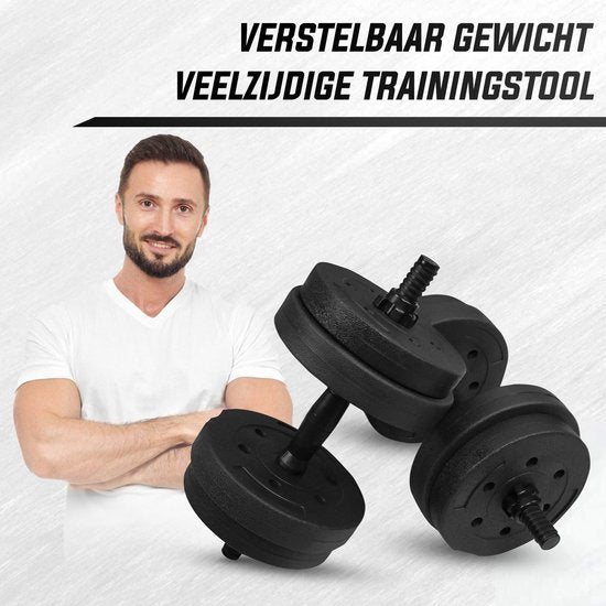 Fitby Hanteln - Kurzhanteln - Hantelset - Verstellbare Kurzhanteln - Hantelset - Kurzhantelset - 15 kg