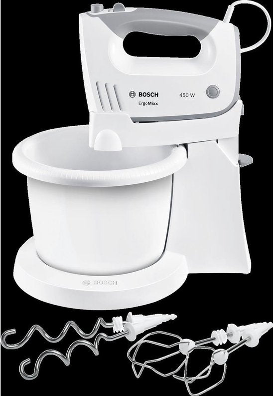 Bosch MFQ36460 ErgoMixx – Handrührgerät – inkl. Rührschüssel – 450 W – Weiß