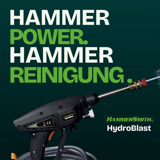 Hammersmith HydroBlast 2-in-1-Autowaschpistole – Kabellos - Mit wiederaufladbarem Akku - Für die Garten-, Fahrzeug- und Außenreinigung