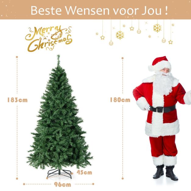 Coast Künstlicher Weihnachtsbaum - LED - 183 cm - Ø 96 cm - Grün