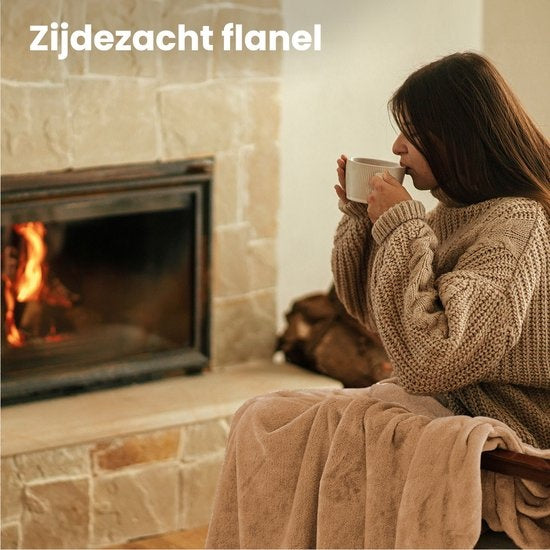 Auronic Electric Blanket - Wärmedecke - 9 Wärmestufen - 1 Person - 160x120cm - Hellbraun