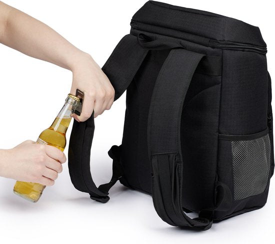 Kühltasche Rucksack 20 Liter - Kompakter isolierter Kühlrucksack - Rucksack Leichter Kühlrucksack - Schwarz - Sunflake