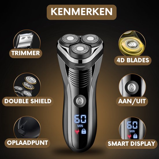 2-in-1-Rasierer mit Trimmer für Männer S1111 - Sansbeauté® - Nass & Trocken - Präzisionstrimmer - Elektrisch - Elektrischer Rasierer - Wasserdicht