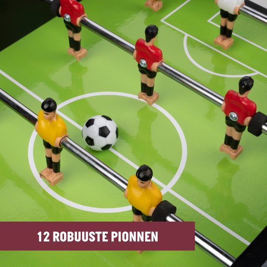Umbro Tischfußball - Tischmodell - mit 12 Spielern - Inkl. 2 Mini-Fußbälle - Tischfußballspiel - Schwarz