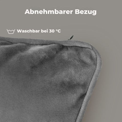 Auronic - Wärmekissen - Samt - 45x45 - Kabellos - Wiederaufladbar - Elektrisches Kissen - Infrarot - Grau