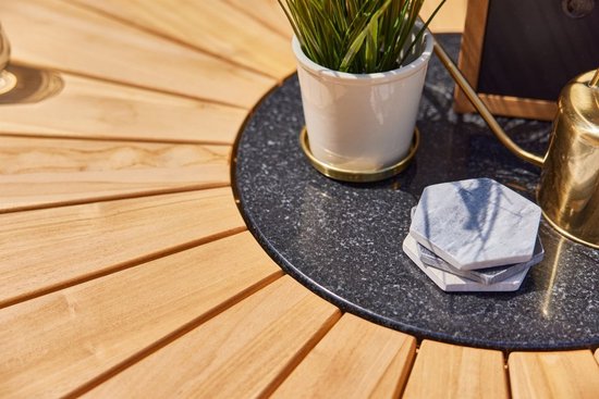 Hartman Provence Runder Gartentisch 150 cm – Natur-Teakholz