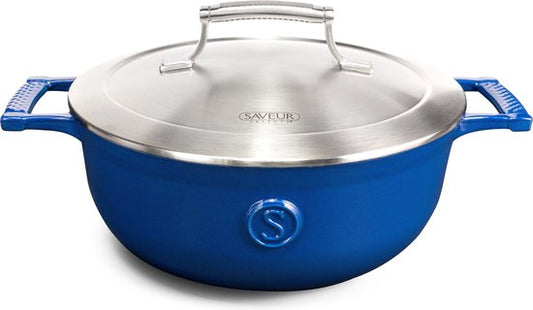 Saveur Selects - Voyage Kasserolle - Ø25 cm - Gusseisen - PFAS-frei - Induktion - Classic Blue