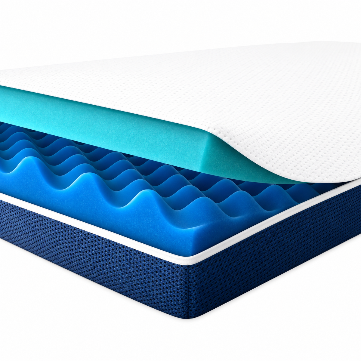 CozySense® DualFeel Topper-Matratze 180x200 – Matratzenauflage – Matratzenüberzug – Mit kühler und warmer Seite – CertiPUR® – Mittlere Härte – 7,5 cm – Waschbarer Bezug