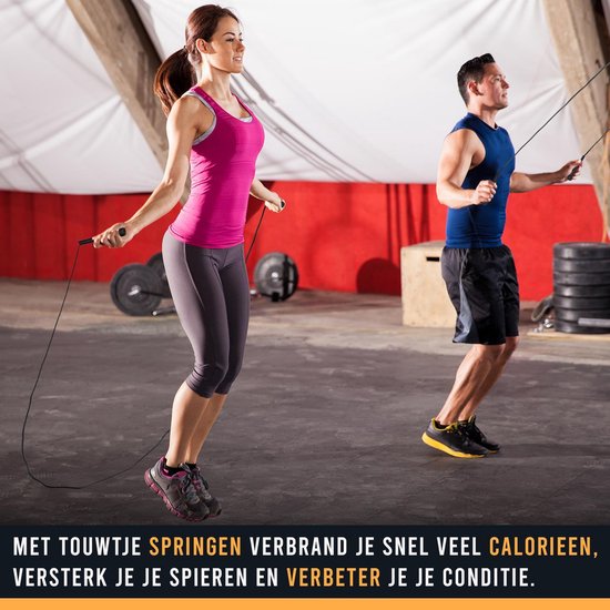 FitBoostR Verstellbares Springseil für Erwachsene – Professionelles Speedrope für Fitness, Boxen und Crossfit – 3 Meter