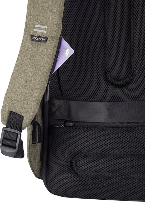 XD Design Bobby Hero Regular - Anti-Diebstahl-Rucksack 18 Liter - Grün