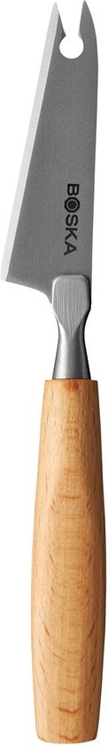 Boska Käsemesserset Amigo Small - Käsemesser - 5er-Set - Für jede Käsesorte - Antihaftbeschichtung - Ergonomisch - Edelstahl und Buchenholz
