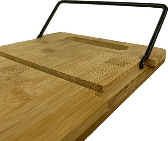 Ausklappbares Servierbrett aus Bambus – Tapas – Frühstückstisch 48 x 20 cm