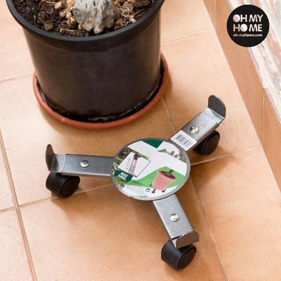 Oh My Home Metallhalterung mit Rädern für Blumentöpfe