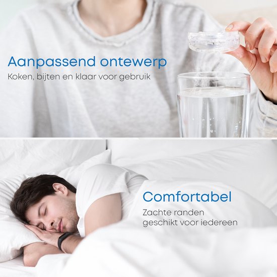 Anti-Schnarch-Bandage - PRO+ - Inkl. Box & Ebook - Verstellbar - Für eine gute Nachtruhe - Zahn-Bonbon - Zahn-Bonbon - Transparent BPA frei - Alyze
