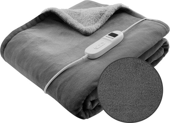 Inventum HB180G - Elektrische Wärmedecke - Wärmedecke - Decke - 1 Person - 180x130 cm - Fleece - Grau