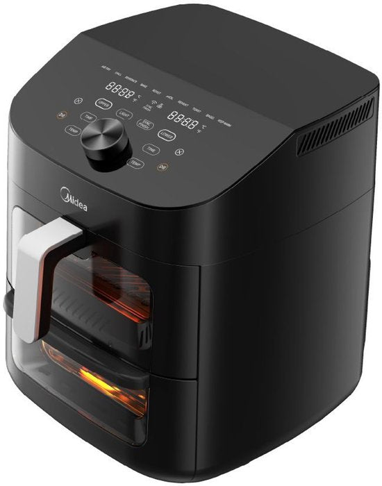 Heißluftfritteuse MF-CY110A – Heißluftfritteuse – doppelstöckig – überlappende Heißluftfritteuse – intelligente WLAN-Synchronisierung mit Alexa - 11 l XL, vertikales, platzsparendes Design – 10-in-1-Korb-Grillpfanne – geeignet für 3 bis 8 Personen – 2400