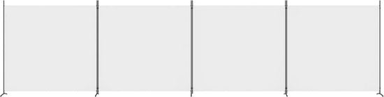 vidaXL – Raumteiler – mit – 4 – Paneelen – 698 x 180 – cm – Stoff – weiß