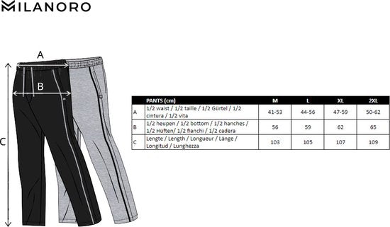 Milanoro - 2er-Set sportliche, bequeme Herren-Sweatpants - Marineblau/Anthrazit - S