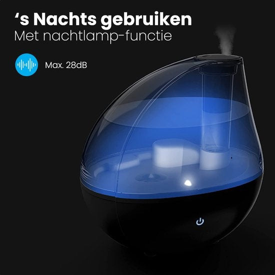 Auronic - Luftbefeuchter - Geeignet für Baby-/Schlafzimmer - inkl. Wasserfilter - Weiß