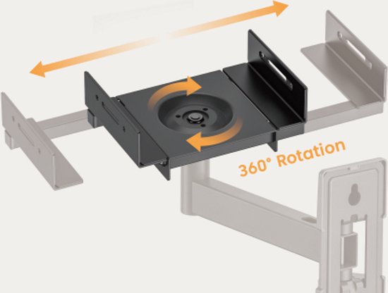 Lautsprecher-Wandhalterung universal - Wandmontage Lautsprecher - Lautsprecher-Wandhalterung - Wandmontage Lautsprecher - drehbar drehbar schwenkbar - 25 kg belastbar - 2er Set