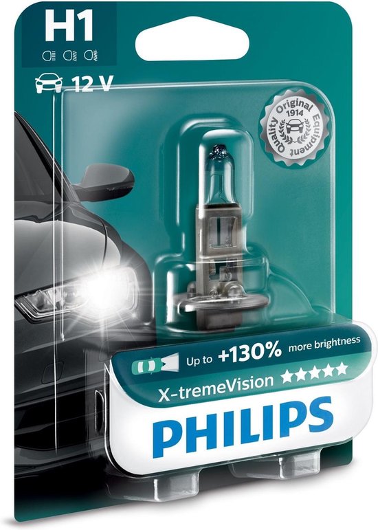 Philips 12258XV+B1 Halogenglühlampe X-tremeVision H1 55 W 12 V