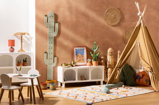 Atmosphera Kinder-Set Zeichentisch/Kindertisch + Kinderstühle – 58 x 38 x 43 cm – Weiß