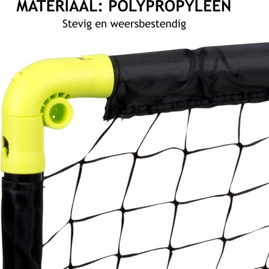 Dunlop Fußballtor 90 x 59 x 61cm faltbar Schwarz/Gelb