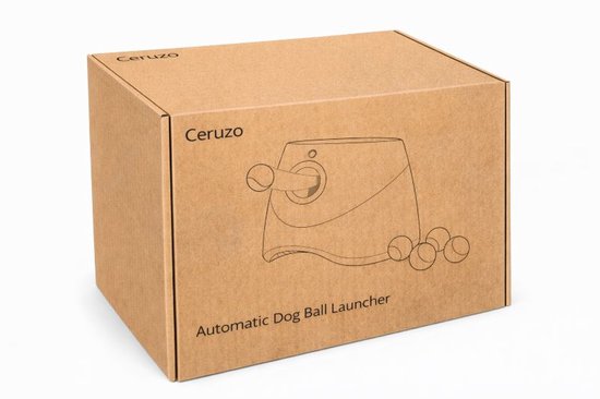 Ceruzo Ballwerfer für Hunde – Automatisch – 6 Bälle – 3 Wurfweiten – Wiederaufladbar