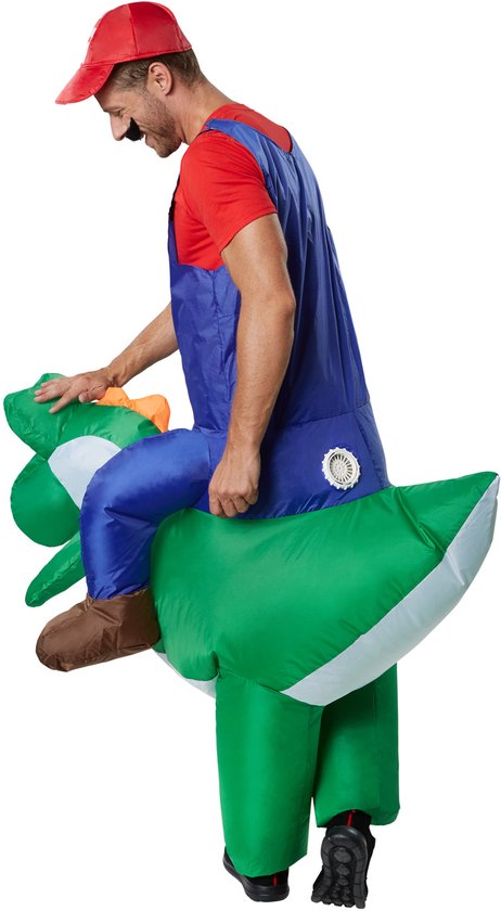 dressforfun - Sitzendes Kostüm Italienischer Klempner - Mario und Yoshi - Kleid Kostüm Halloween verkleiden Partykleidung Karnevalskostüm Karneval Partykleidung