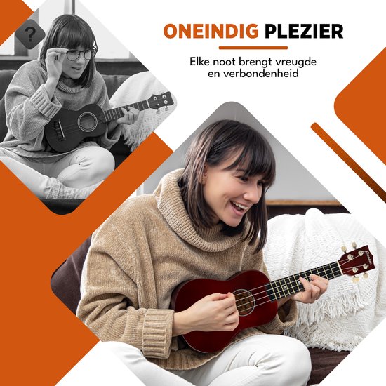 Finesse Ukulele – Starter-Set – 21" – Ukulele – Kinder – Musikinstrument – Bordeaux